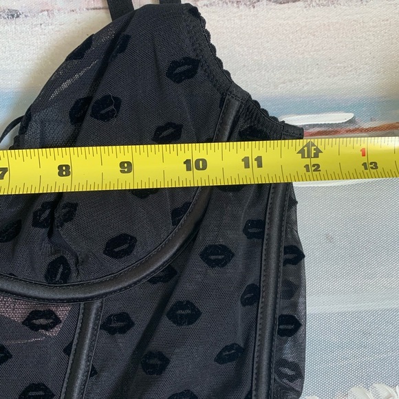 Victoria’s Secret Very Sexy Sheer Black Dainty Lace Corset Bra 32B💋💗🖤 - Picture 12 of 15